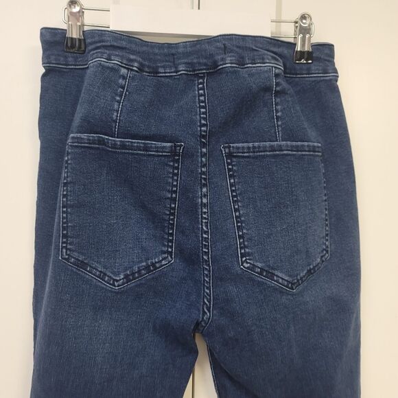 Free People Blue Skinny Lace-Up Jeans - Picture 6 of 8